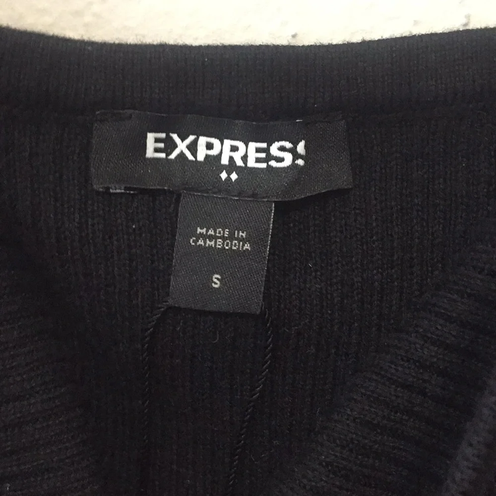 Express Tie Strap Ruffle Trim Ribbed Tank Top - Picture 7 of 7